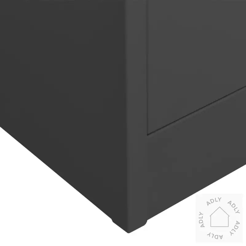 Kontorskap Antrasitt 90X40X180 Cm Stål