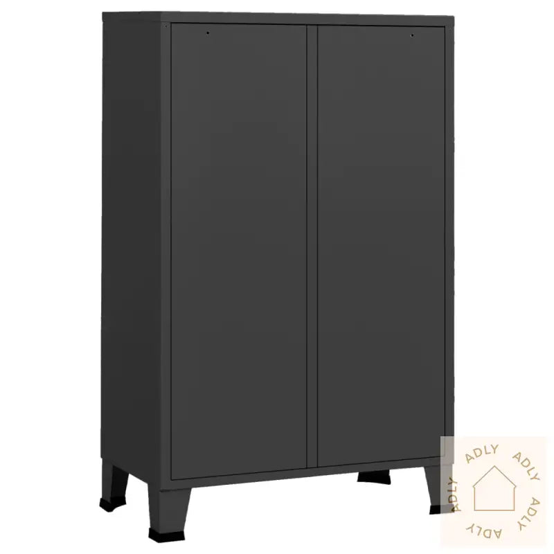 Garderobe Industriell Stil Antrasitt 67X35X107 Cm Stål