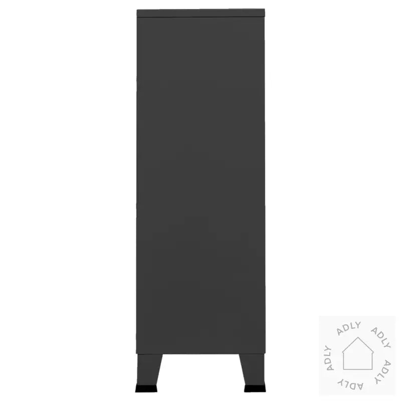 Garderobe Industriell Stil Antrasitt 67X35X107 Cm Stål