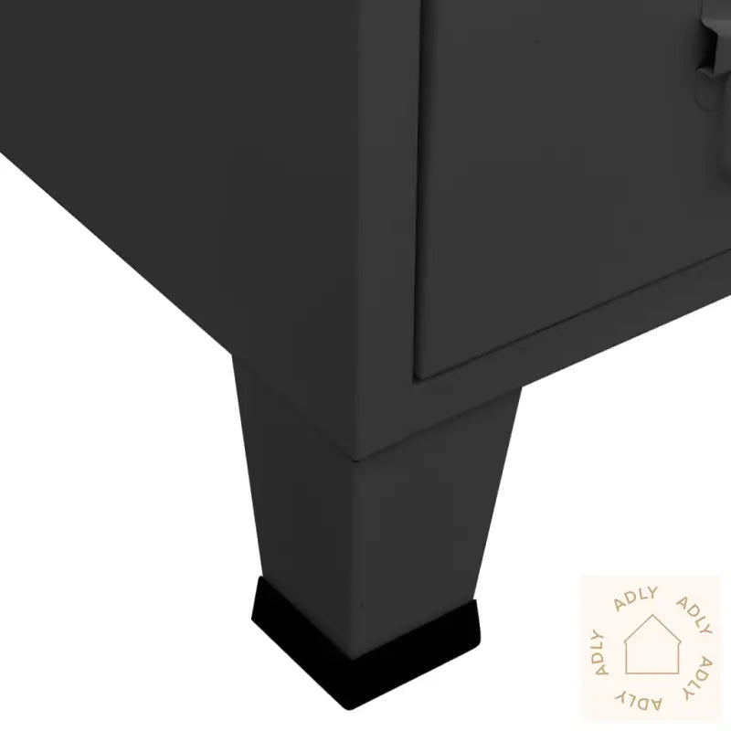 Garderobe Industriell Stil Antrasitt 67X35X107 Cm Stål