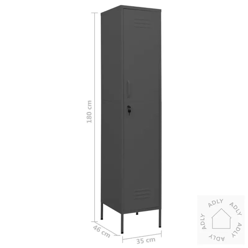 Oppbevaringsskap Antrasitt 35X46X180 Cm Stål
