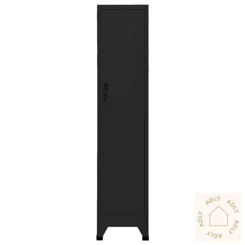 Arkivskap Svart 38X45X180 Cm Stål