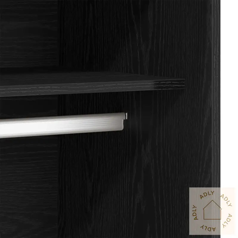 Garderobe Svart Eik Sett Med 2 Svart Eik Konstruert Tre