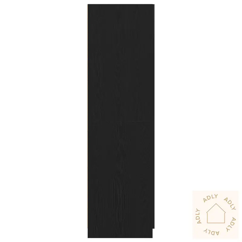 Kleskap Svart Eik 80X52X180 Cm Laget Av Tre