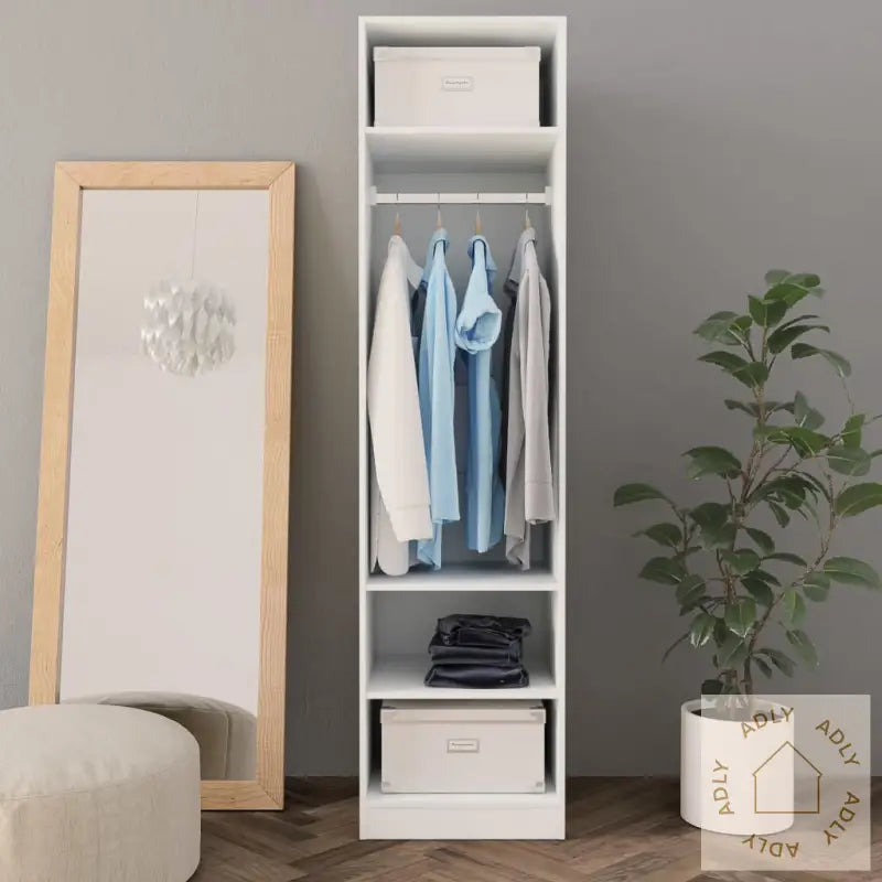 Garderobe Hvit 50X50X200 Cm Konstruert Tre