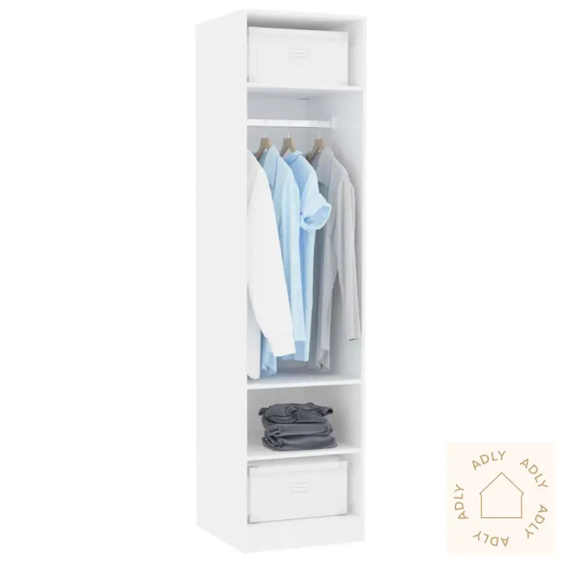 Garderobe Hvit 50X50X200 Cm Konstruert Tre