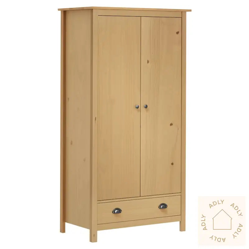 Garderobeskap 2 Dører Hill 89X50X170 Cm Heltre Furu
