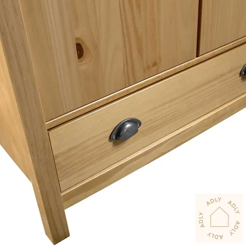 Garderobeskap 2 Dører Hill 89X50X170 Cm Heltre Furu