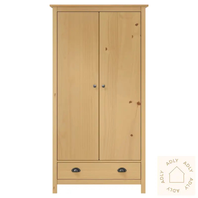 Garderobeskap 2 Dører Hill 89X50X170 Cm Heltre Furu