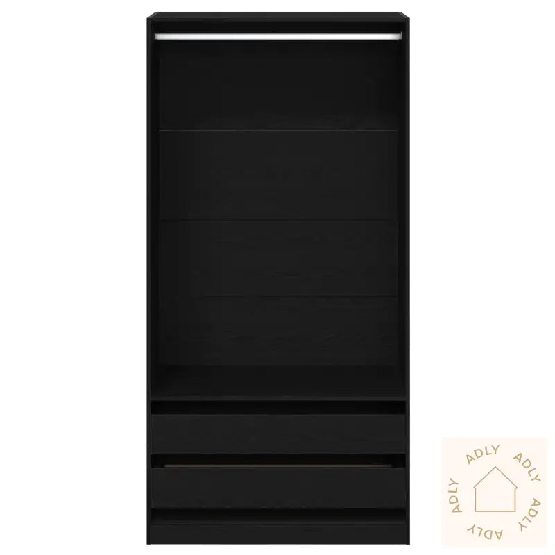 Garderobe I Svart Eik 100X50X200 Cm, Laget Av Tre