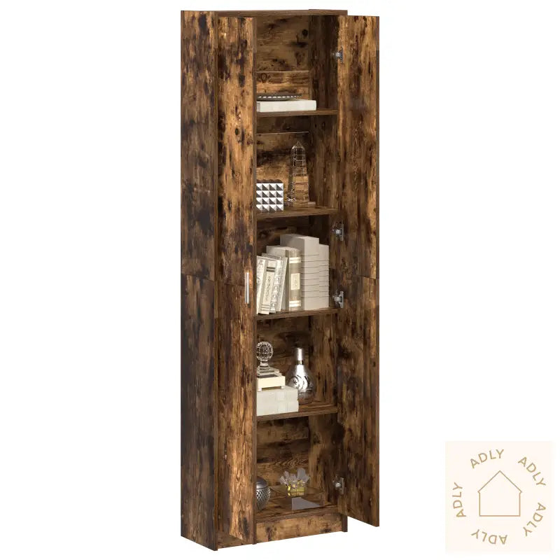 Garderobe Røkt Eik 55X25X189 Cm Konstruert Tre