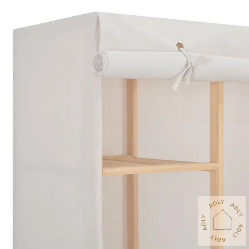 Garderobeskap Hvit 135X40X170 Cm Stoff