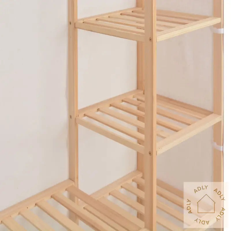 Garderobeskap Hvit 135X40X170 Cm Stoff