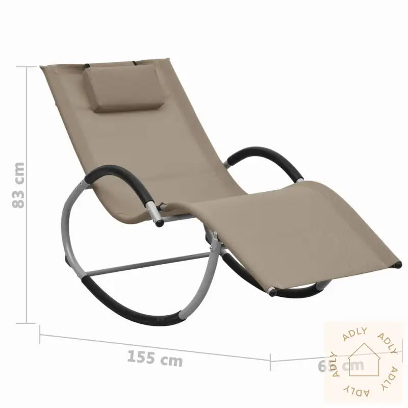 Solseng Med Pute Gråbrun Tekstil
