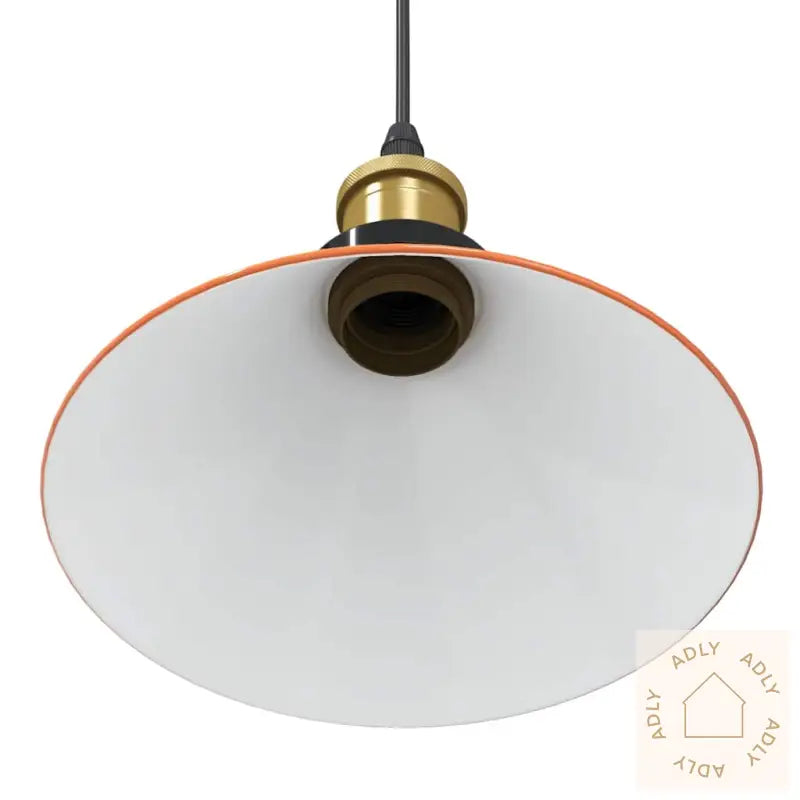 Pendellampe Høydejusterbar E27 Glans Oransje Ø 22 Cm Metall