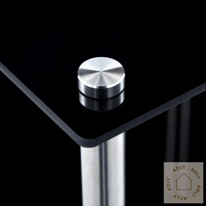 Hylle 4 Etasjer Svart 40X40X100 Cm Herdet Glass