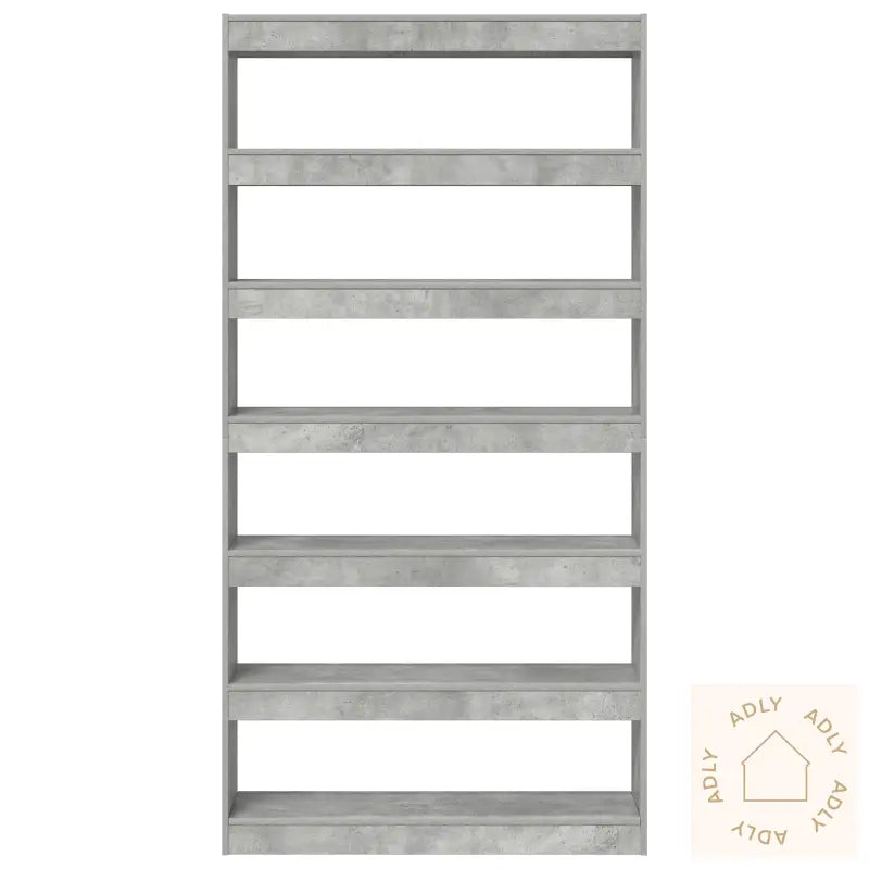 Bokhylle Grå Konstruert Tre 100 X 30 X 198 Cm Bokhylle