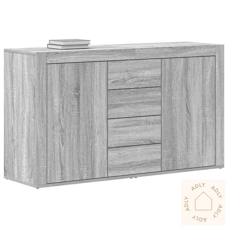 Skap Grå Sonoma Konstruert Tre 120 X 36 X 69 Cm Lagringsskap