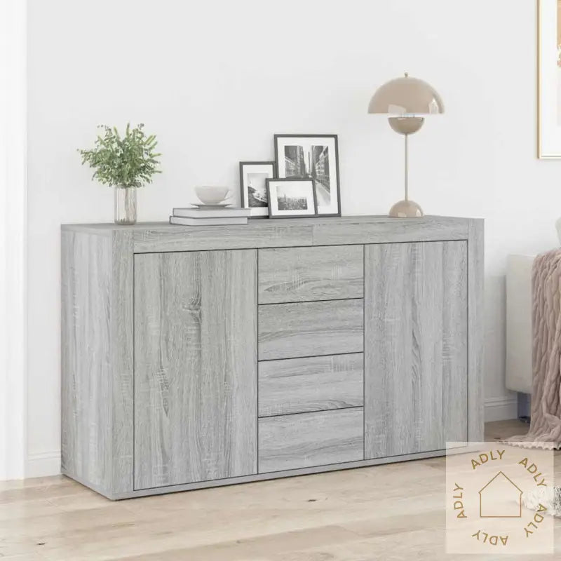 Skap Grå Sonoma Konstruert Tre 120 X 36 X 69 Cm Lagringsskap