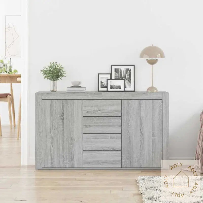 Skap Grå Sonoma Konstruert Tre 120 X 36 X 69 Cm Lagringsskap