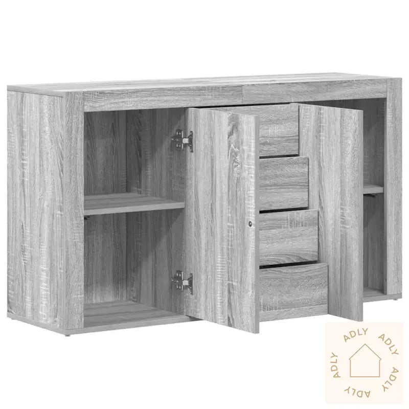 Skap Grå Sonoma Konstruert Tre 120 X 36 X 69 Cm Lagringsskap