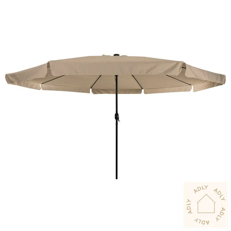 Hageparasol Med Led Lys Ø395X245 Cm Taupe