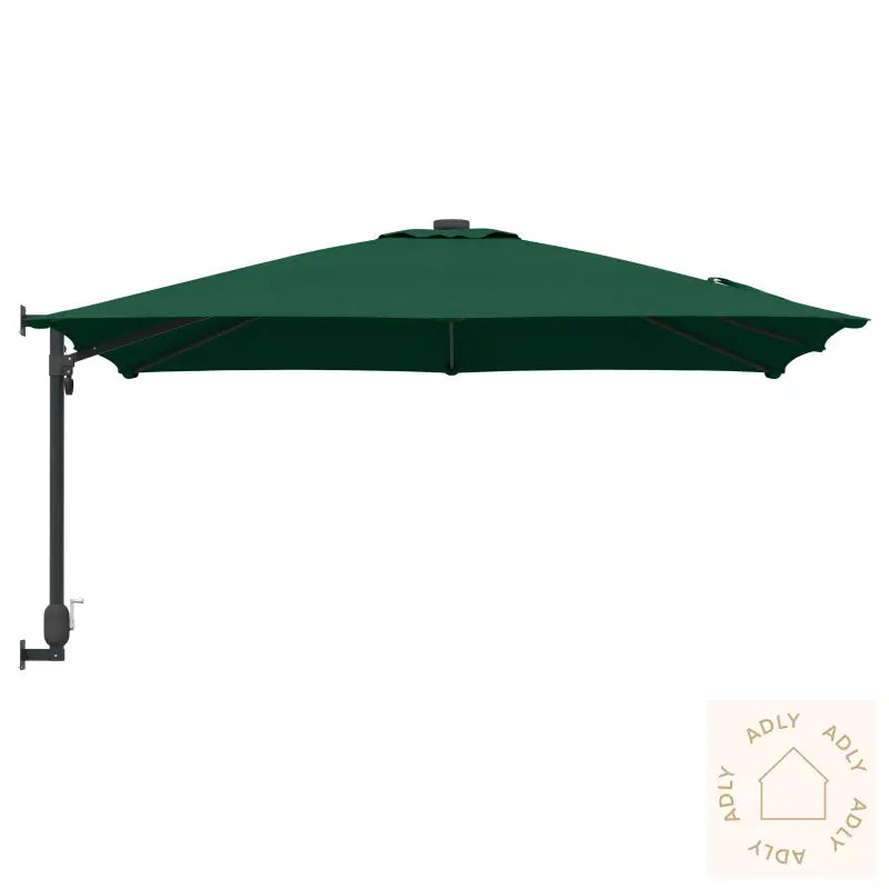 Uteplassparasoll Grønn Polyester 300 Cm X 300 Cm Sammenleggbar