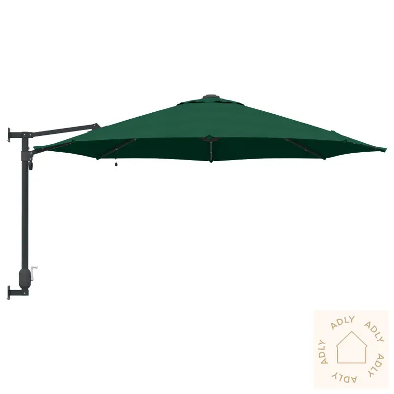 Veggmontert Hageparasoll Med Led Grønn 248 Cm