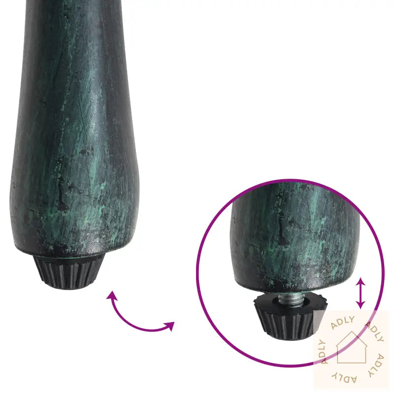 3-Dels Hagemøbelsett I Grønn Gjøt/Aluminium