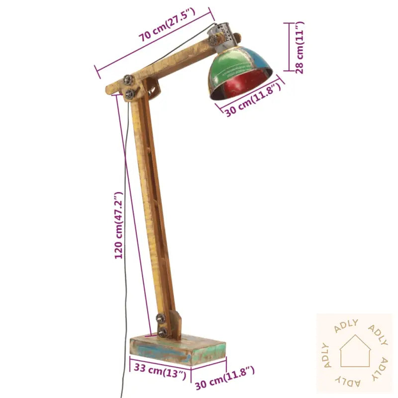 Gulvlampe Flerfarget E27