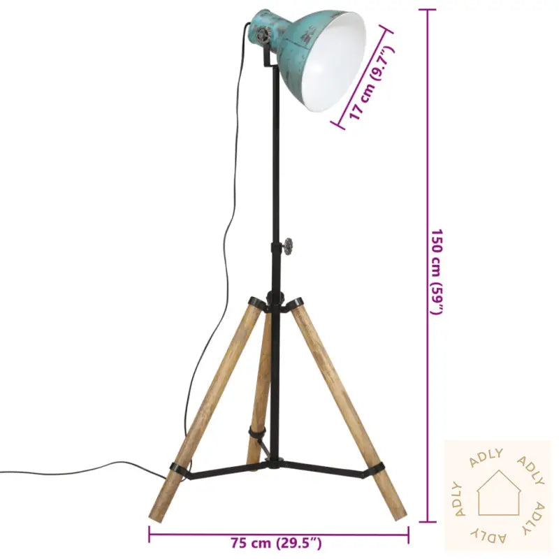 Vegglampe 25 W Denimblå 75X75X90-150 Cm E27