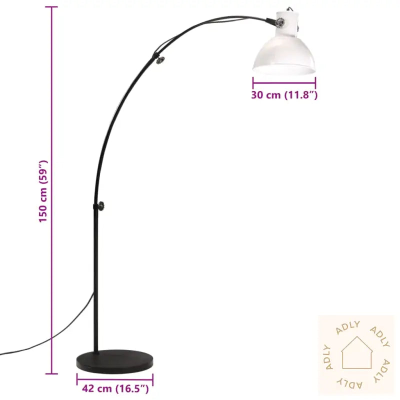 Gulvlampe 25 W Hvit 150 Cm E27