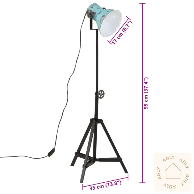 Gulvlampe 25 W Denimblå 35X35X65/95 Cm E27