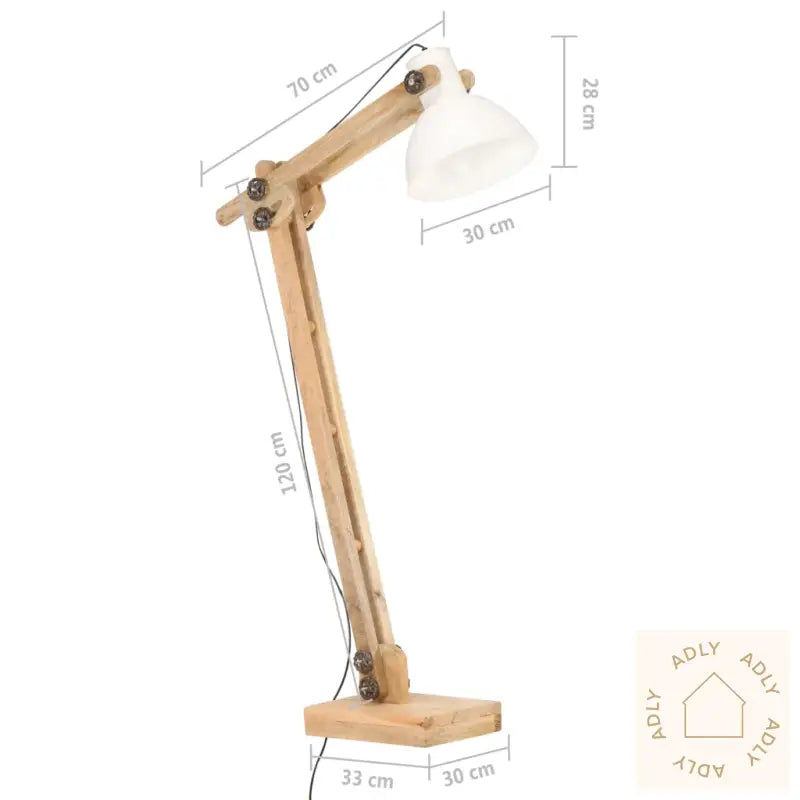 Gulvlampe Hvit Heltre Mango E27