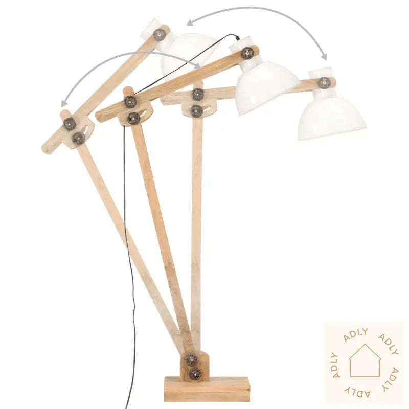 Gulvlampe Hvit Heltre Mango E27