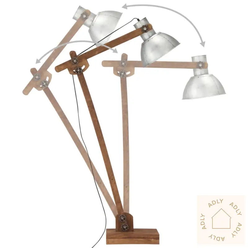 Gulvlampe Sølv Heltre Mango E27