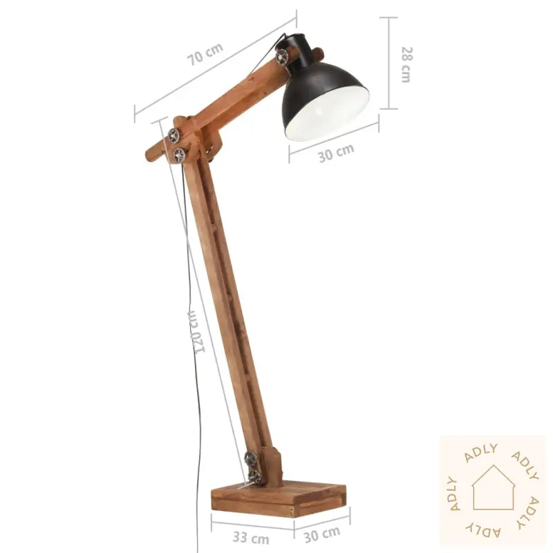 Gulvlampe Svart Heltre Mango E27