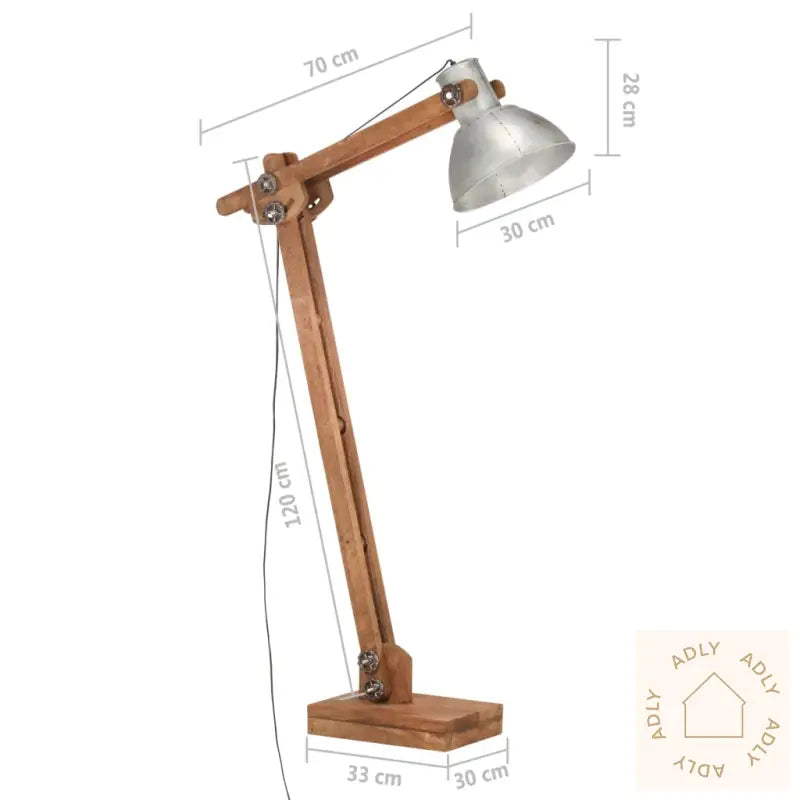 Gulvlampe Sølv Heltre Mango E27