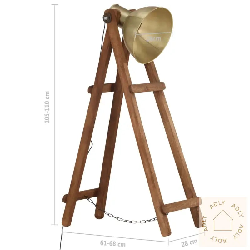 Gulvlampe Messing E27 Heltre Mango