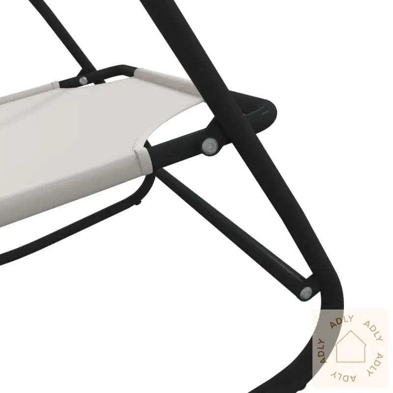 Gyngende Solsenger 2 Stk Kremhvit Stål Og Textilene