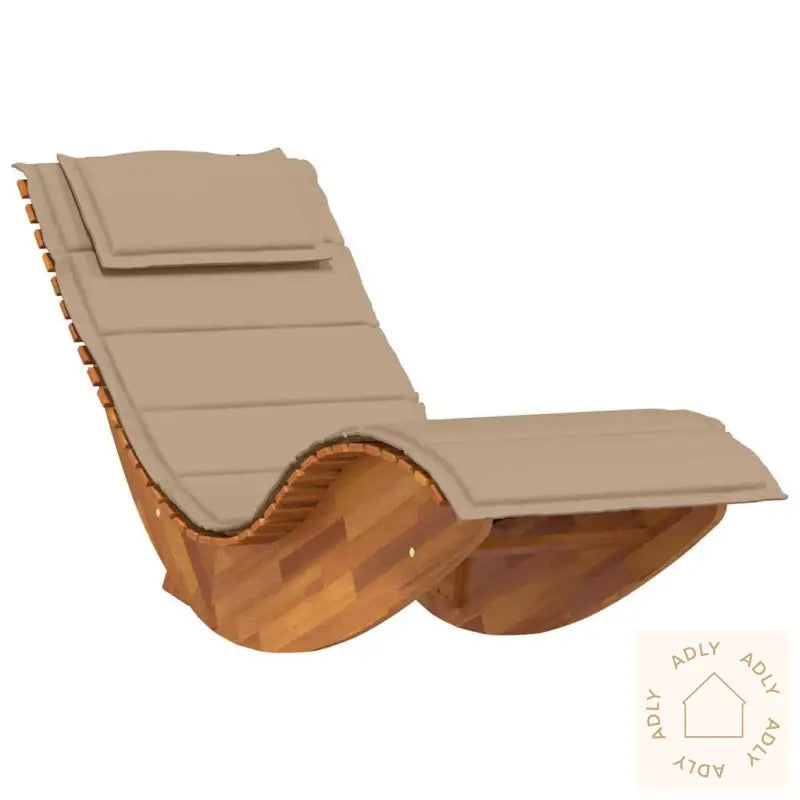 Gyngende Solfly Med Puter 2 Stk Solid Akasietre