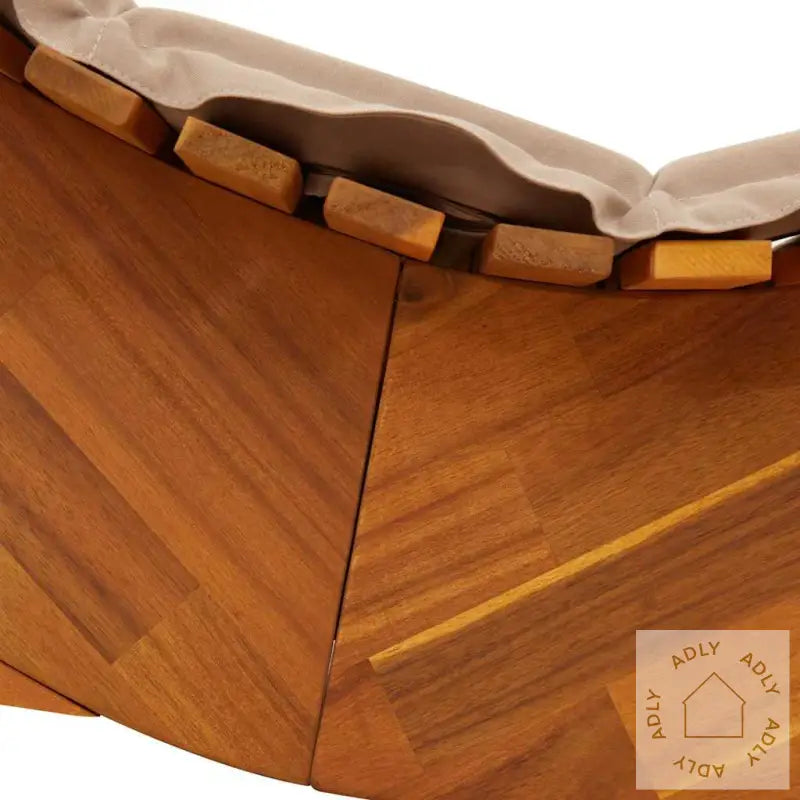 Gyngende Solfly Med Puter 2 Stk Solid Akasietre