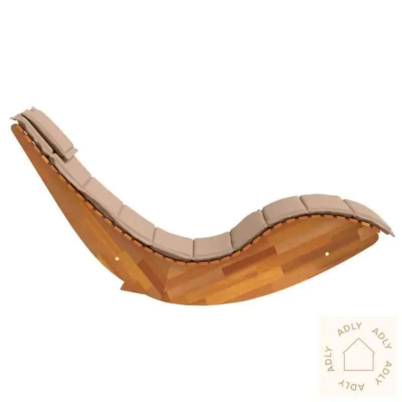 Gyngende Solfly Med Puter 2 Stk Solid Akasietre