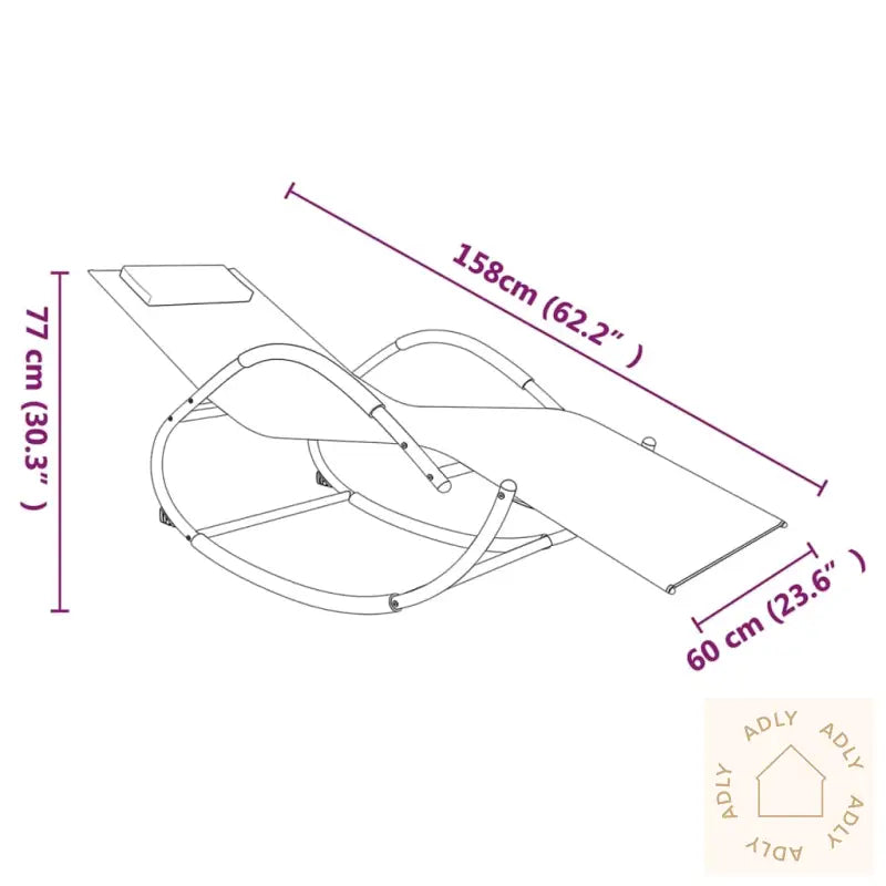 Gyngende Solseng Kremhvit Stål Og Textilene