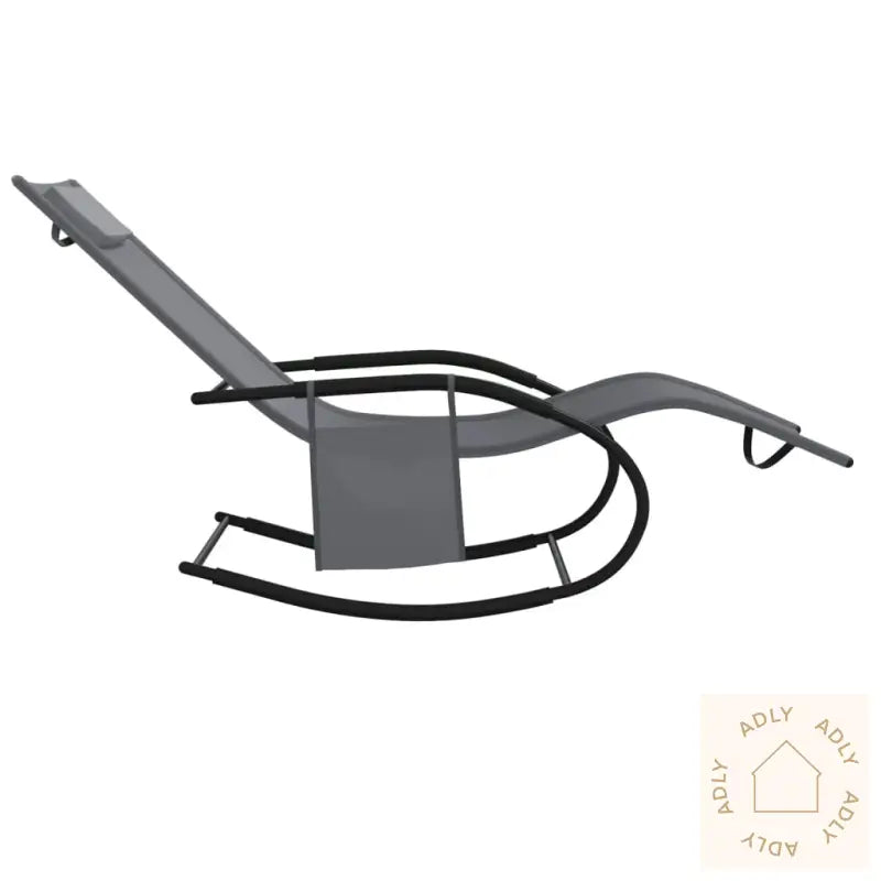 Gyngende Solseng Grå Stål Og Textilene