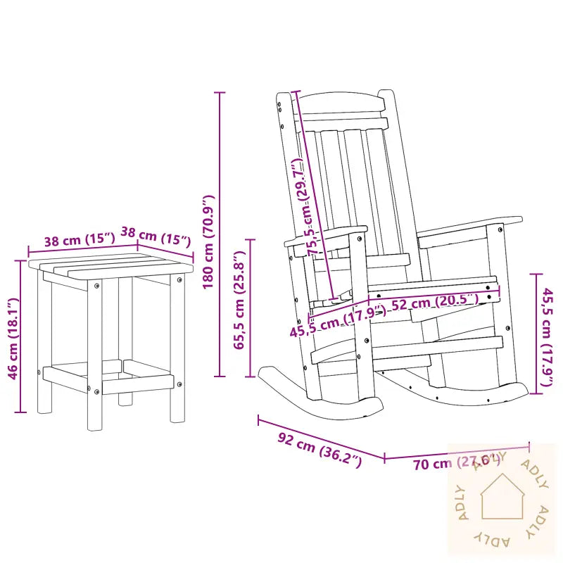 3 Deler Hage Lounge Sett Hvit Hdpe