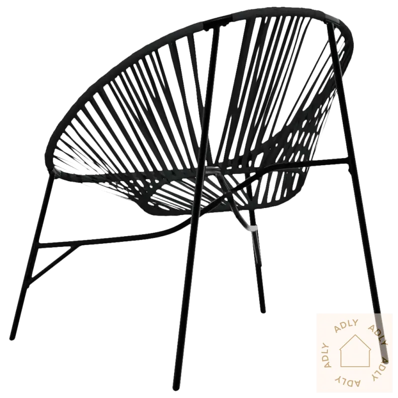 Black Acapulco-style hage egg stol perfekt for uteplassen i Komfortabel hage egg stol serien