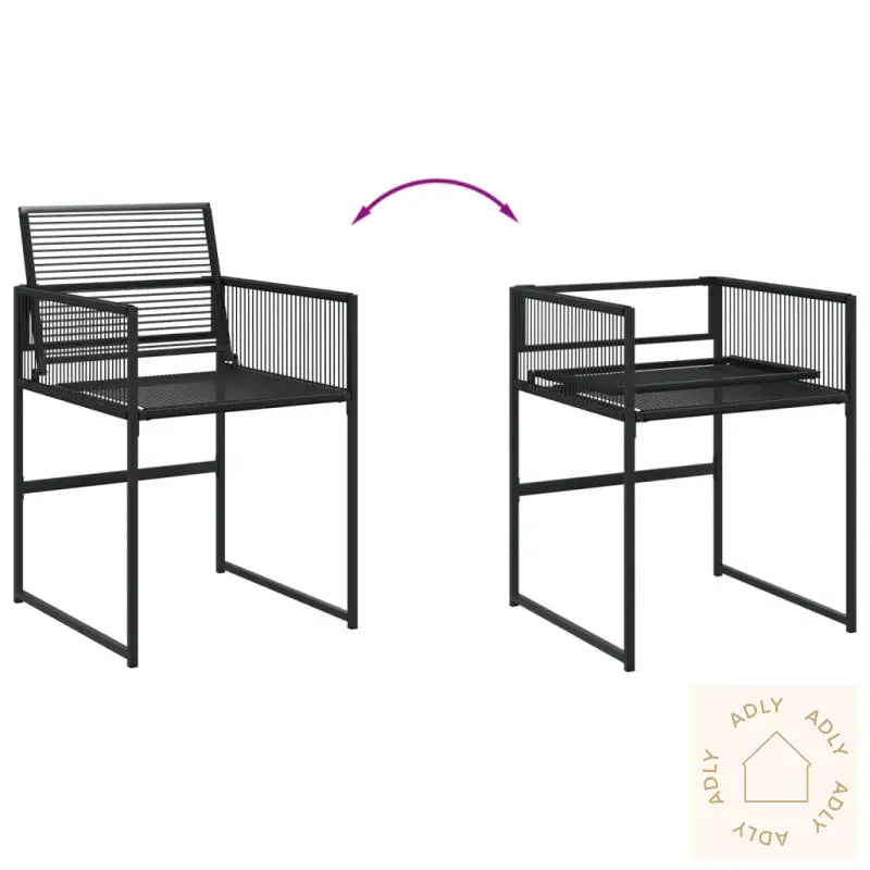 Hagespisegruppe 13 Deler Svart Polyrotting