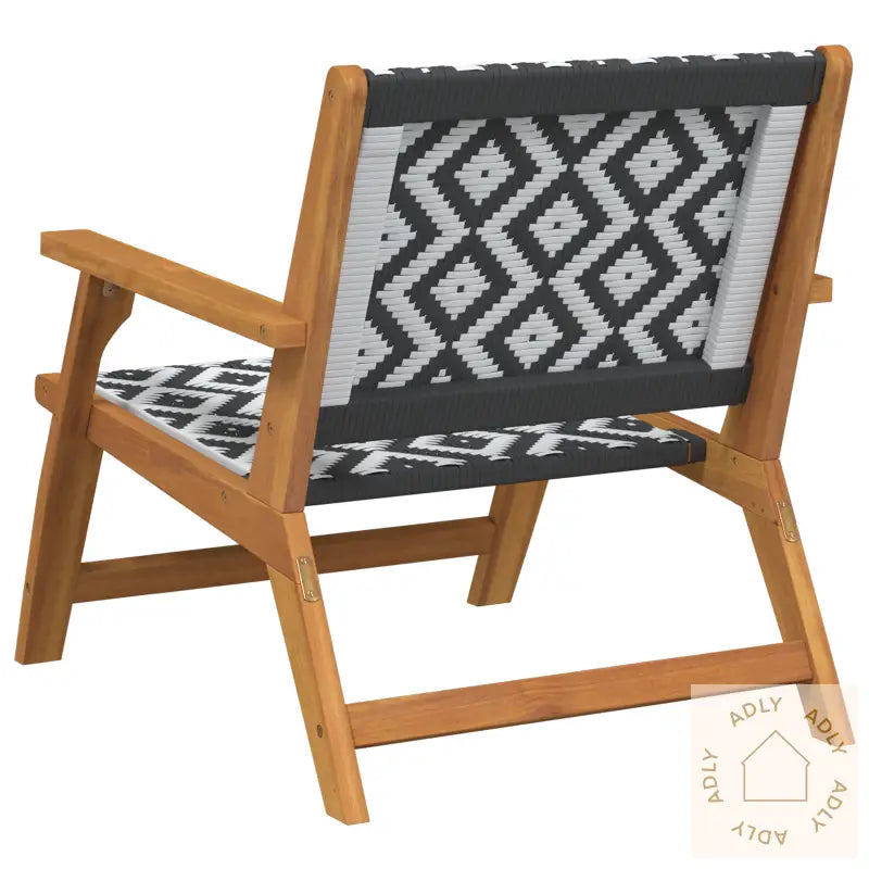 Hage Stoler 2 Stk Svart Og Hvit 76X67X73 Cm Massivt Akasietre