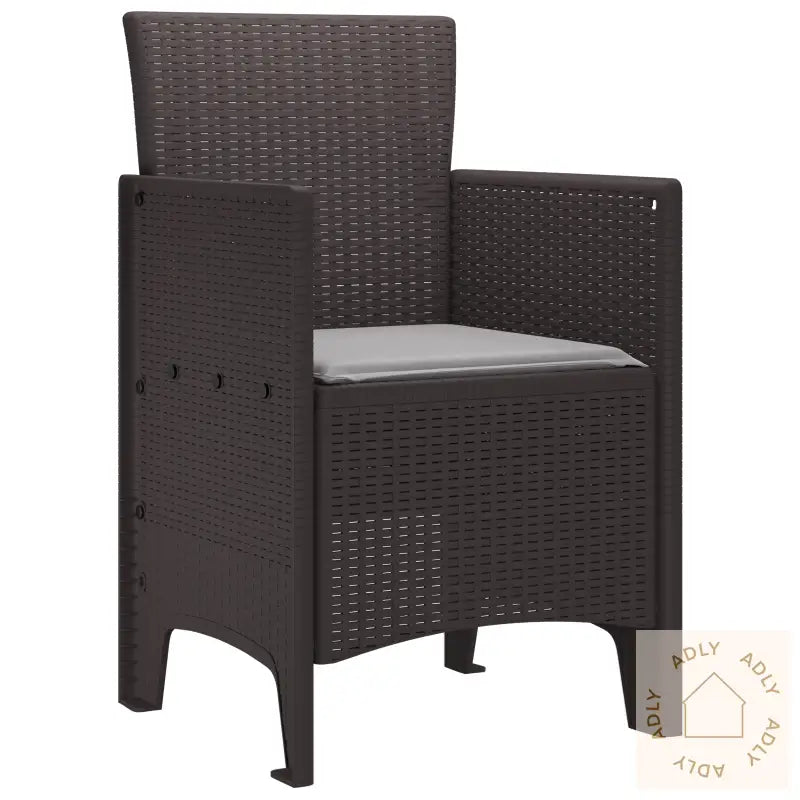 Hage Stoler Med Puter 4 Stk Brun Poly Rattan